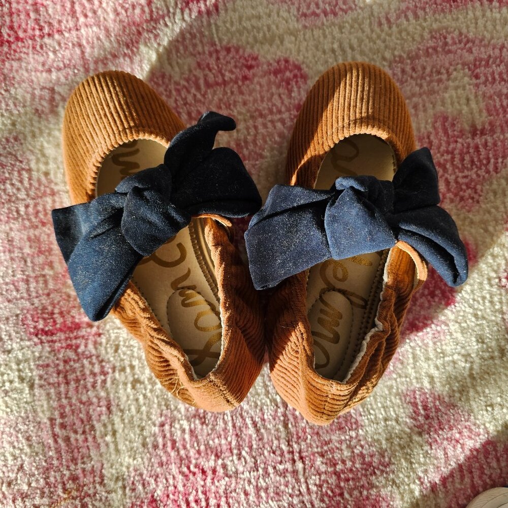 Girls Sam Edelman Felicity Corduroy Mary Jane Flats Bow 11